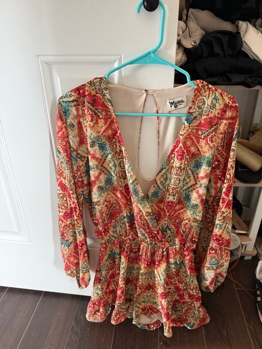 Multicolor Printed V-Neck Women's romper